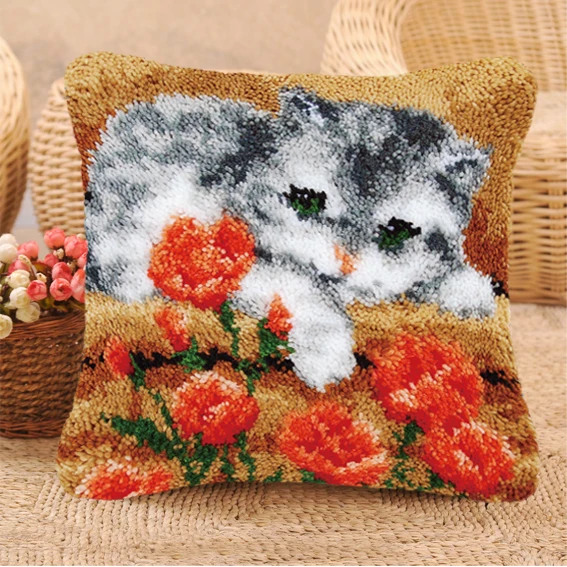 Kit de ganchillo con patrón impreso de animales para alfombras - imagen 2