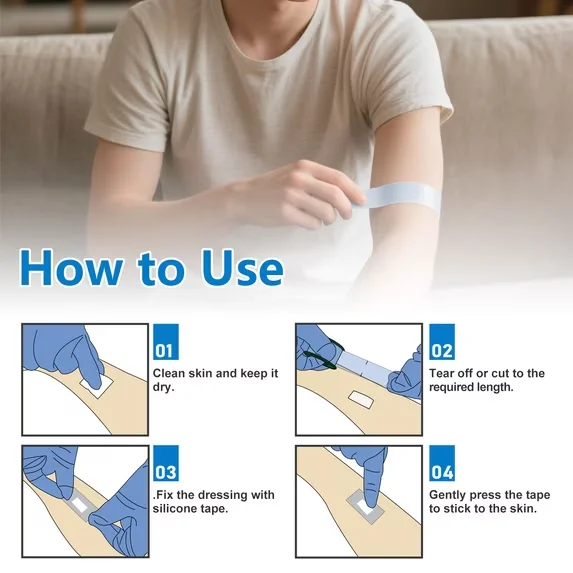 Cinta de silicona Carbou suave transpirable e impermeable para piel - imagen 4
