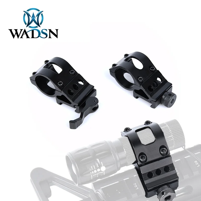 WADSN Soporte táctico para linterna anillo Picatinny anclaje rápido - imagen 5
