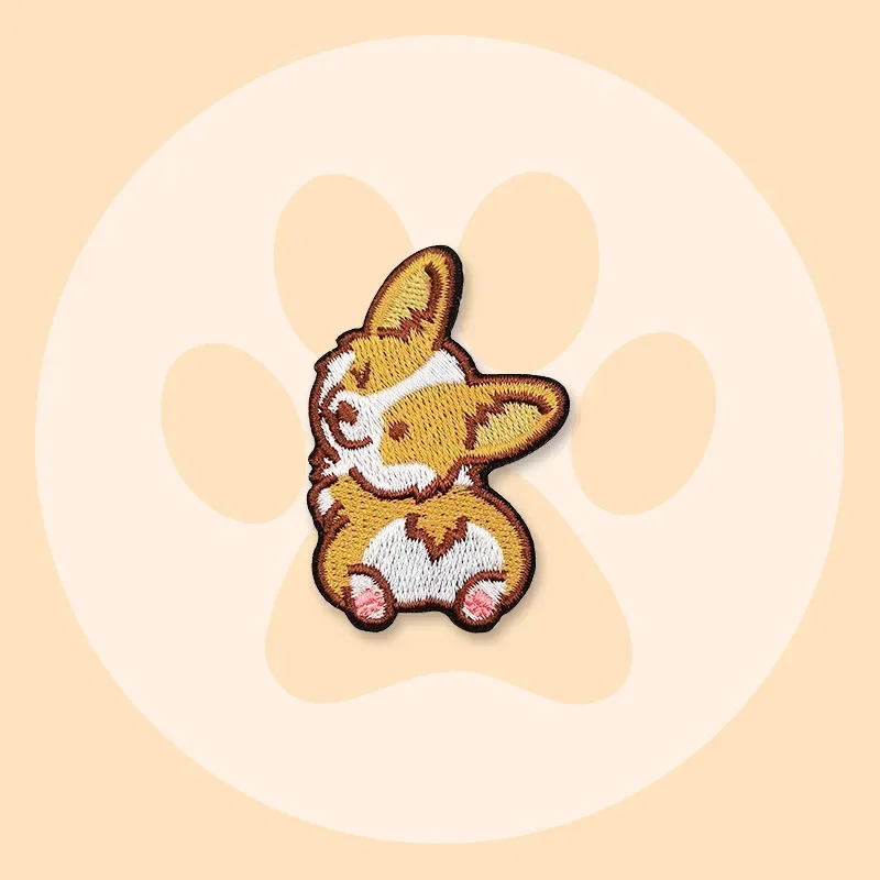 Parche termoadhesivo Shiba Inu Corgi – Para mochilas y abrigos tácticos - imagen 4