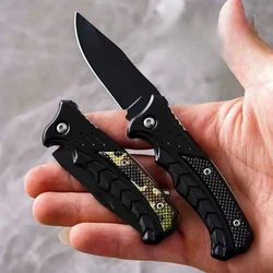 Cuchillo plegable acero inoxidable redondeado para camping y pesca