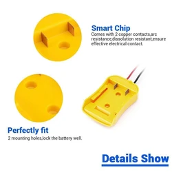 Adaptador batería DeWalt 14,4–20V para herramientas Li-ion