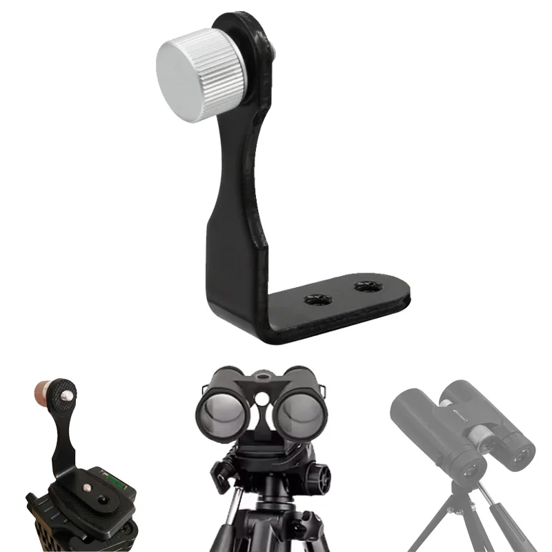 Soporte metálico tipo L para binoculares con adaptador trípode - imagen 4