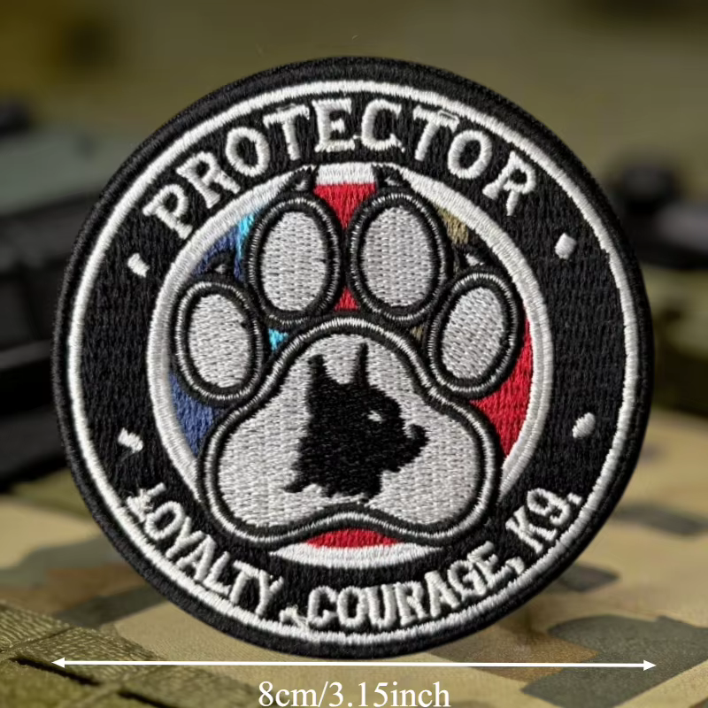 Parche táctico bordado PROTECTOR K9 con gancho y bucle - imagen 2
