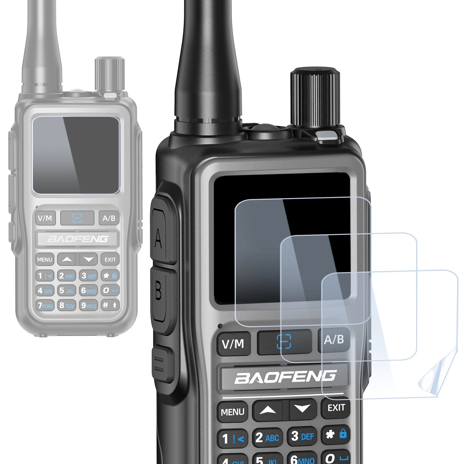 Protector de pantalla para UV-5R Mini con acabado transparente