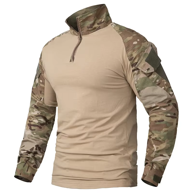Camisa táctica camuflaje - manga larga, cremallera y algodón - imagen 2