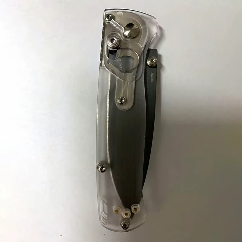 Benchmade Bugout cuchillo plegable CNC mango acrílico transparente - imagen 2