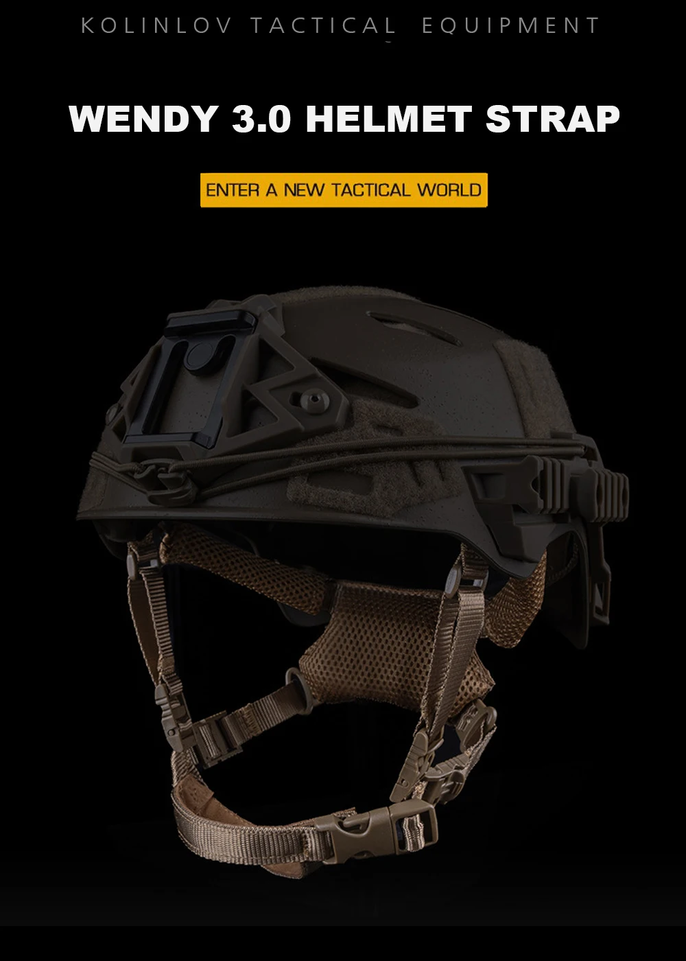 Sistema de suspensión completo para casco táctico