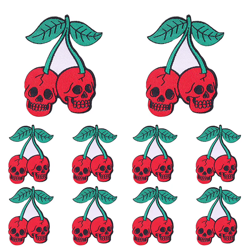 Parche bordado calavera – Termoadhesivo para coser o planchar - imagen 3