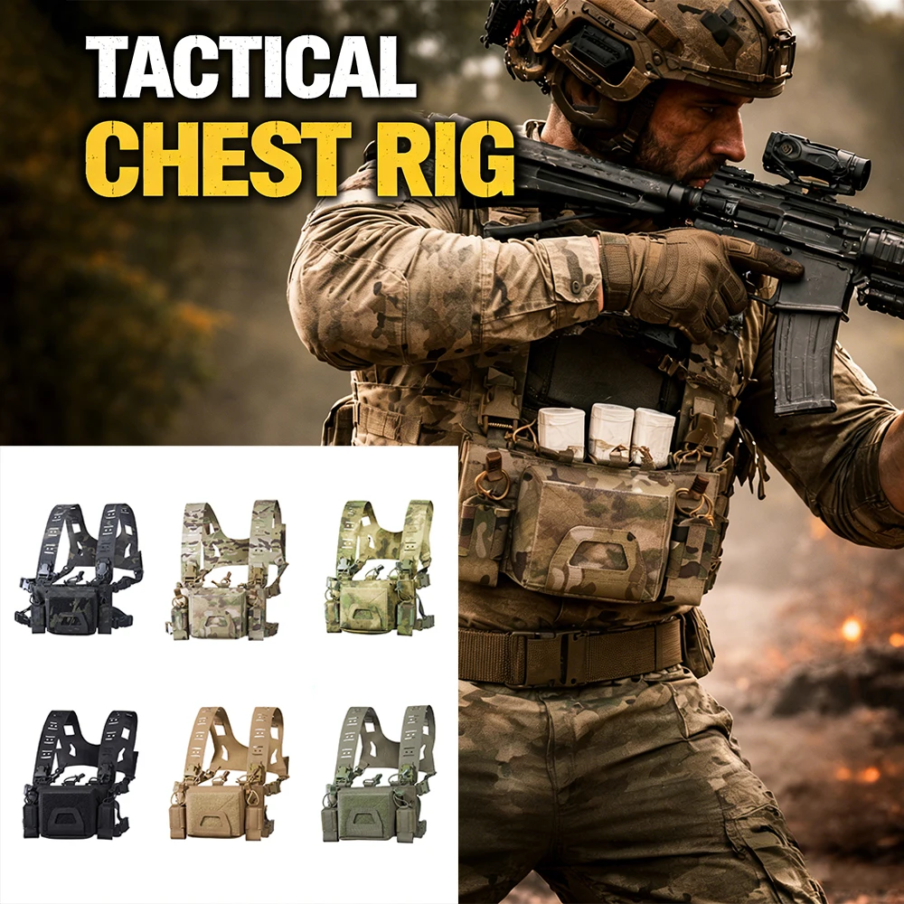 Chaleco táctico oculto pecho con bolsa para cargadores de airsoft - imagen 2