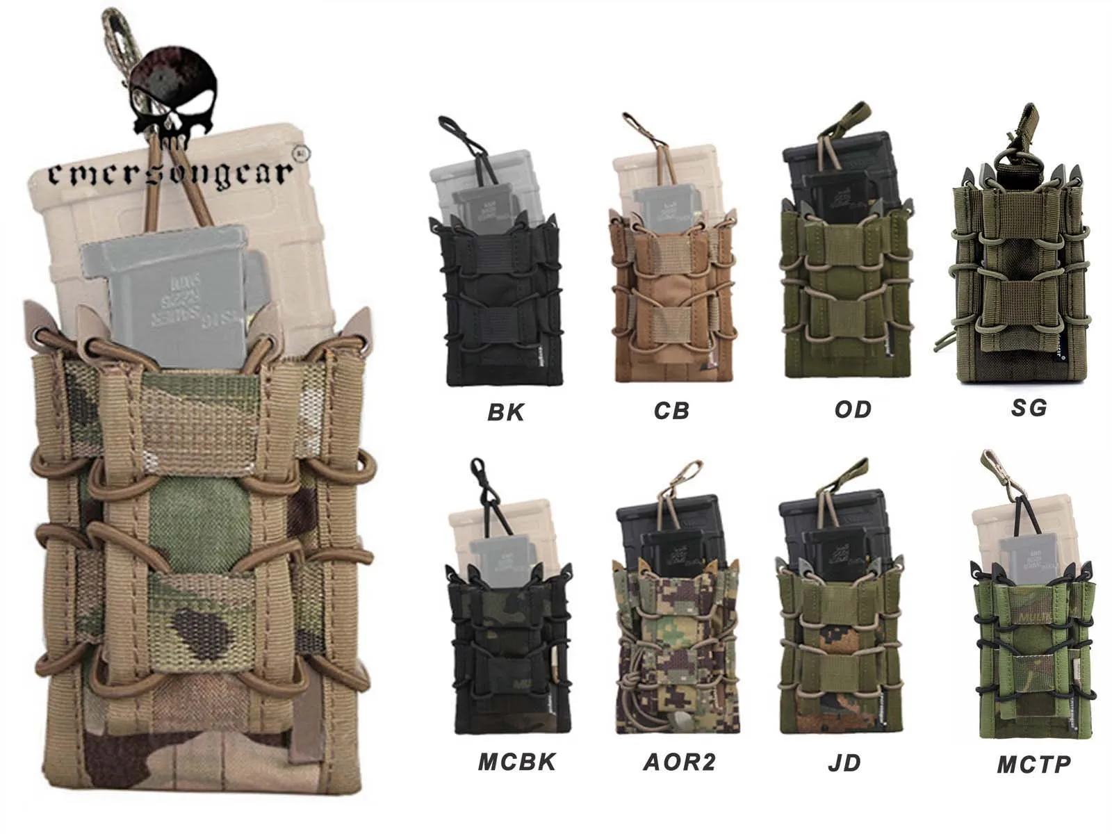 EmersonGear Bolsa porta revistas MOLLE Airsoft doble compartimento - imagen 5