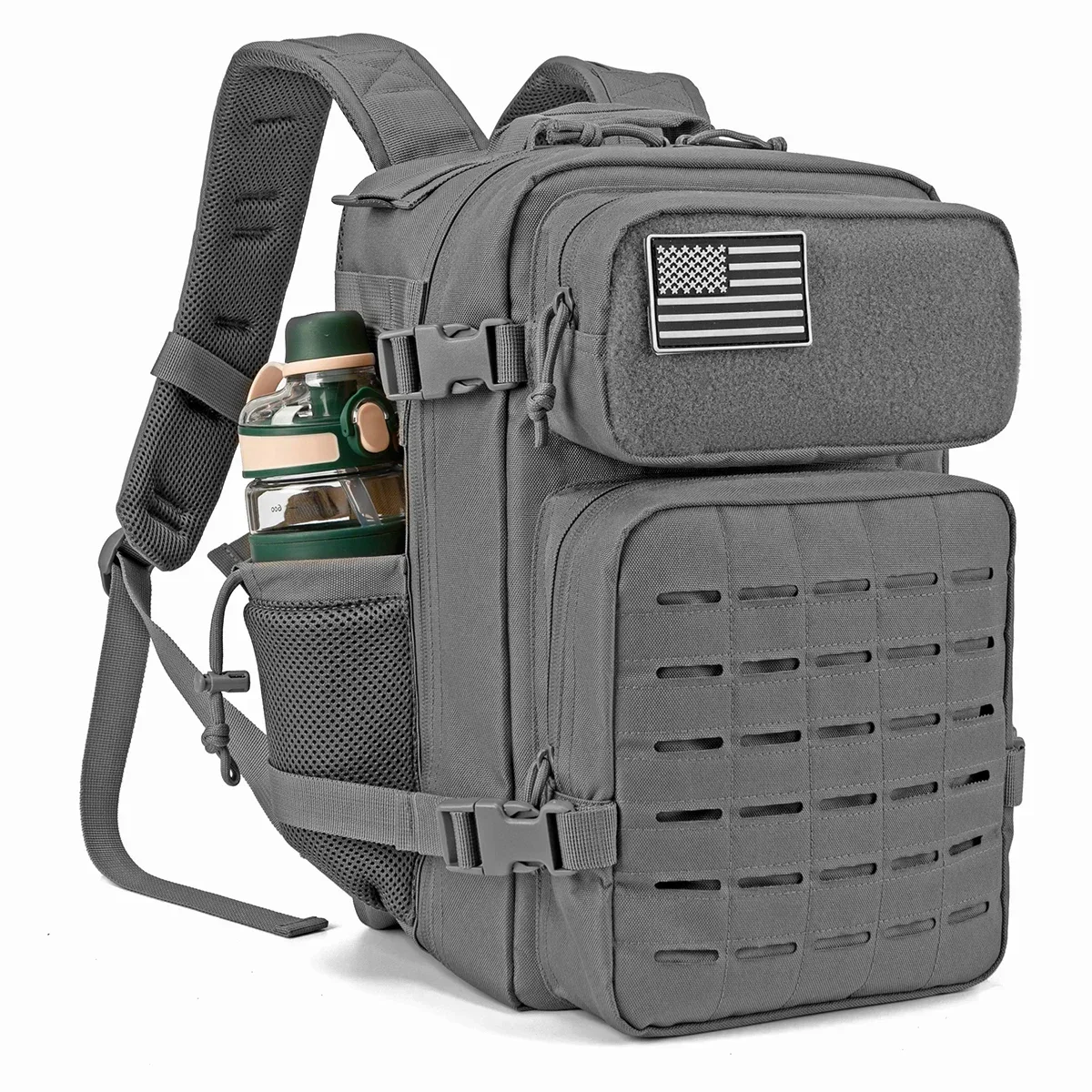 Mochila táctica unisex con portavasos doble para camping y trekking - imagen 3