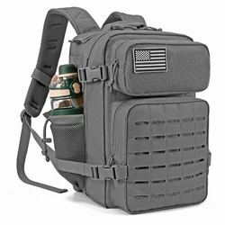Mochila táctica unisex con portavasos doble para camping y trekking