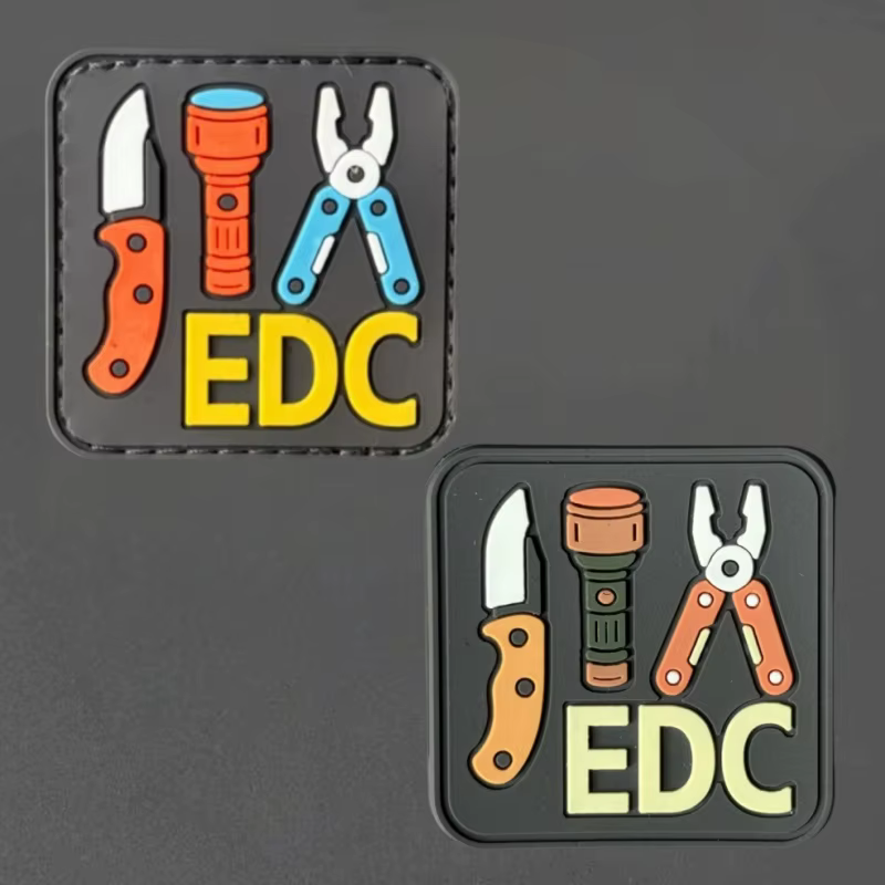 Parche táctico PVC para chaleco EDC con gancho y bucle