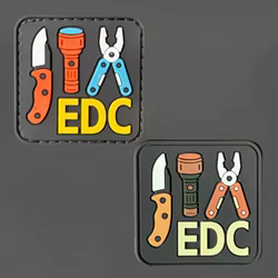 Parche táctico PVC para chaleco EDC con gancho y bucle