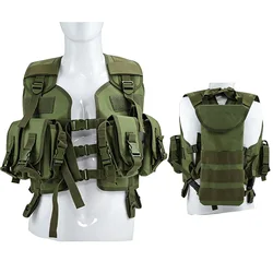 Chaleco táctico camuflaje con bolsa de agua - Airsoft y al aire libre