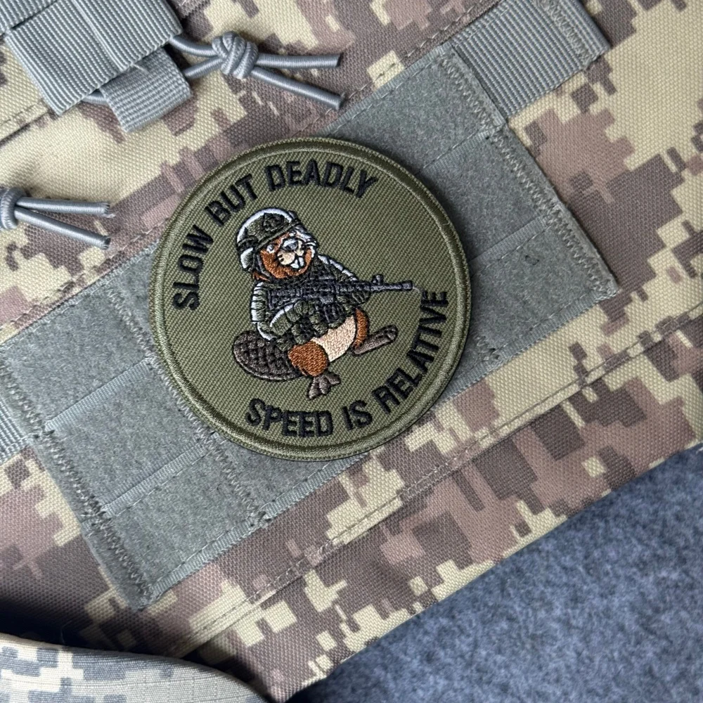 Parche bordado Beaver insignia moral gancho y bucle militar - imagen 5