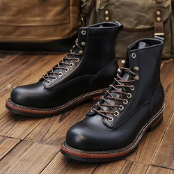 KOWM Botas trekking en piel suela gruesa antideslizante
