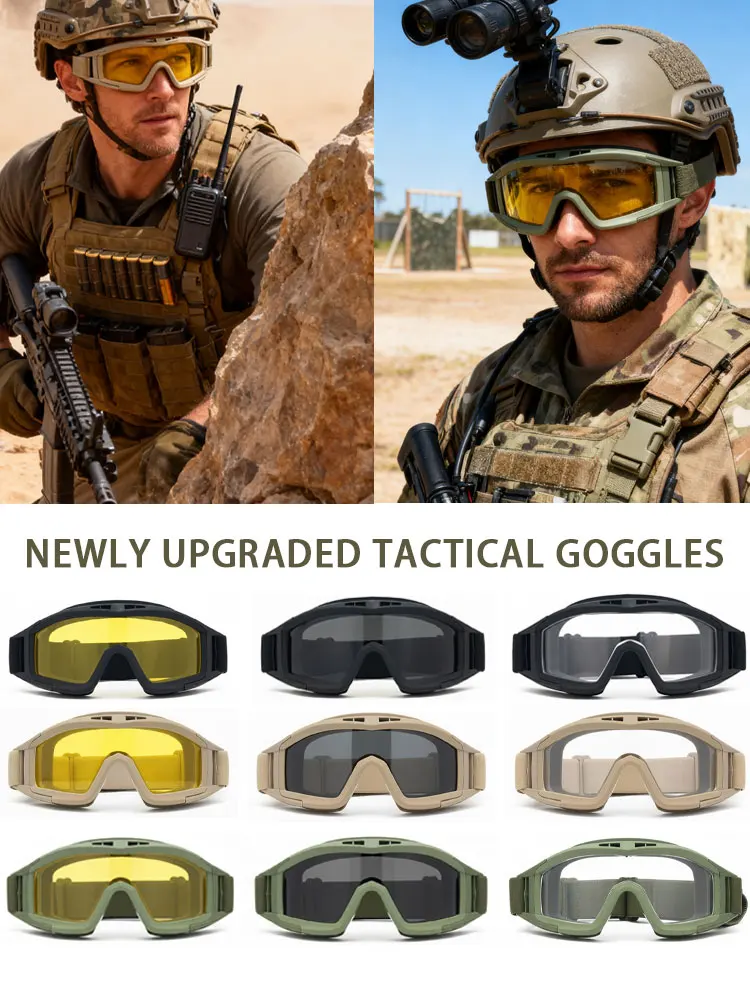 Gafas tácticas Airsoft a prueba de viento y polvo con protección