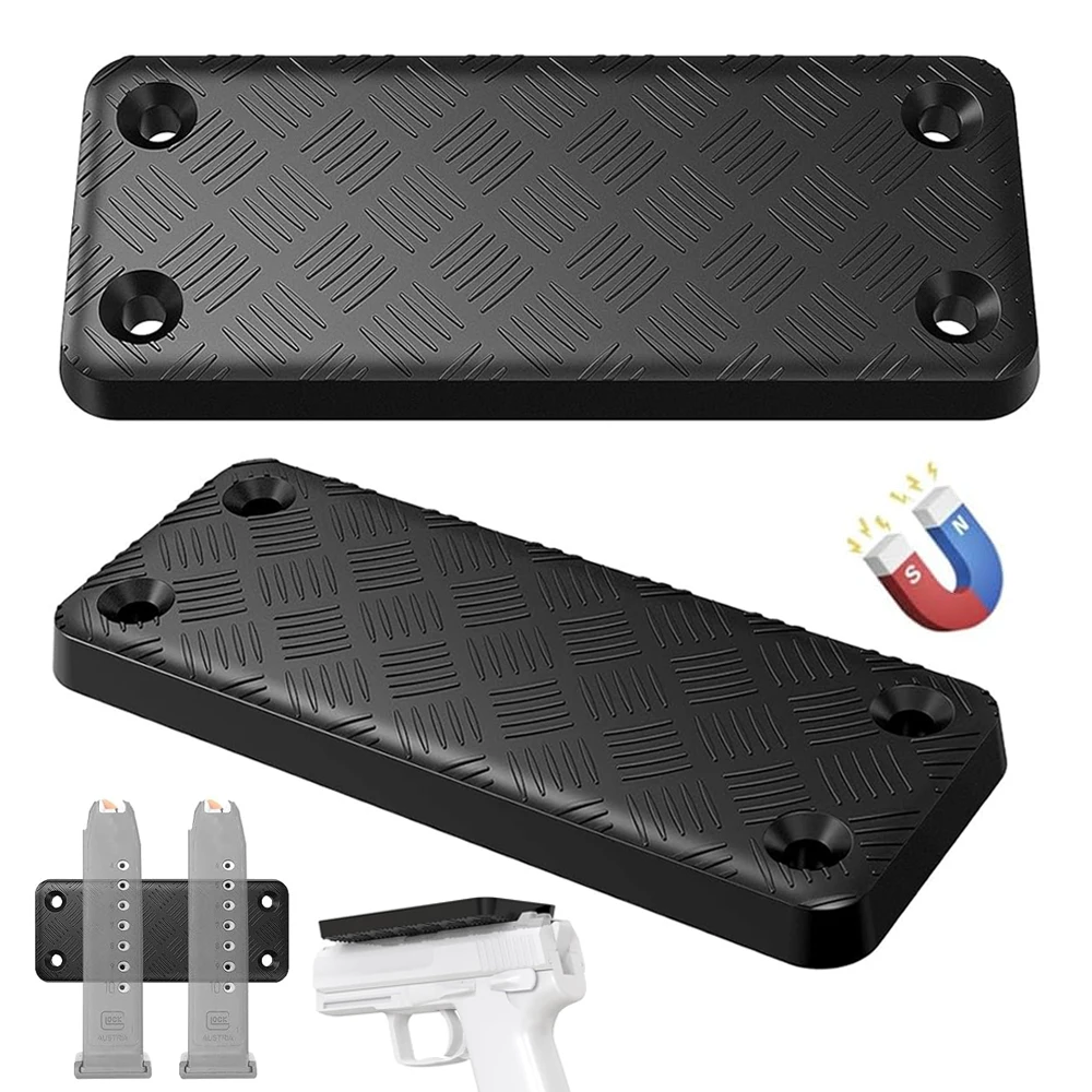 Soporte magnético para pistola instalado en superficie metálica