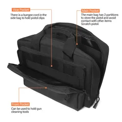 Funda pistola táctica lona – Doble capa con compartimento visor