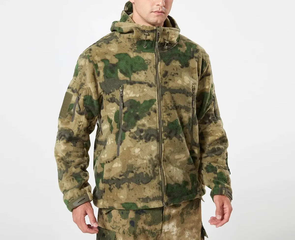 Chaqueta táctica de forro polar grueso camuflaje para hombre - imagen 4