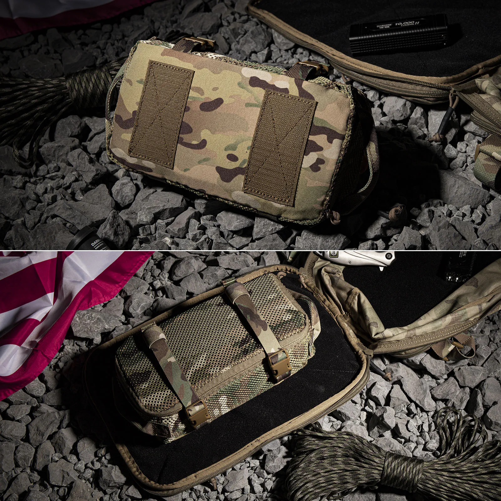 Ejemplo de organización de equipo de caza y airsoft con las bolsas tácticas