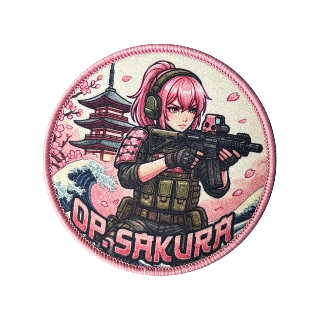 Parche táctico anime OP SAKURA con cierre velcro para mochila - imagen 2