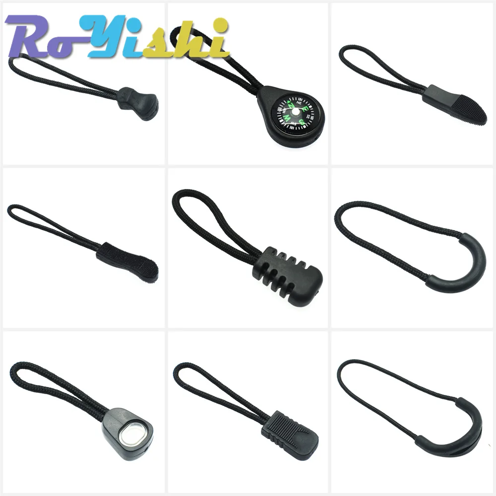 Tirador de cremallera cordón Lariat negro para mochilas tácticas - imagen 5