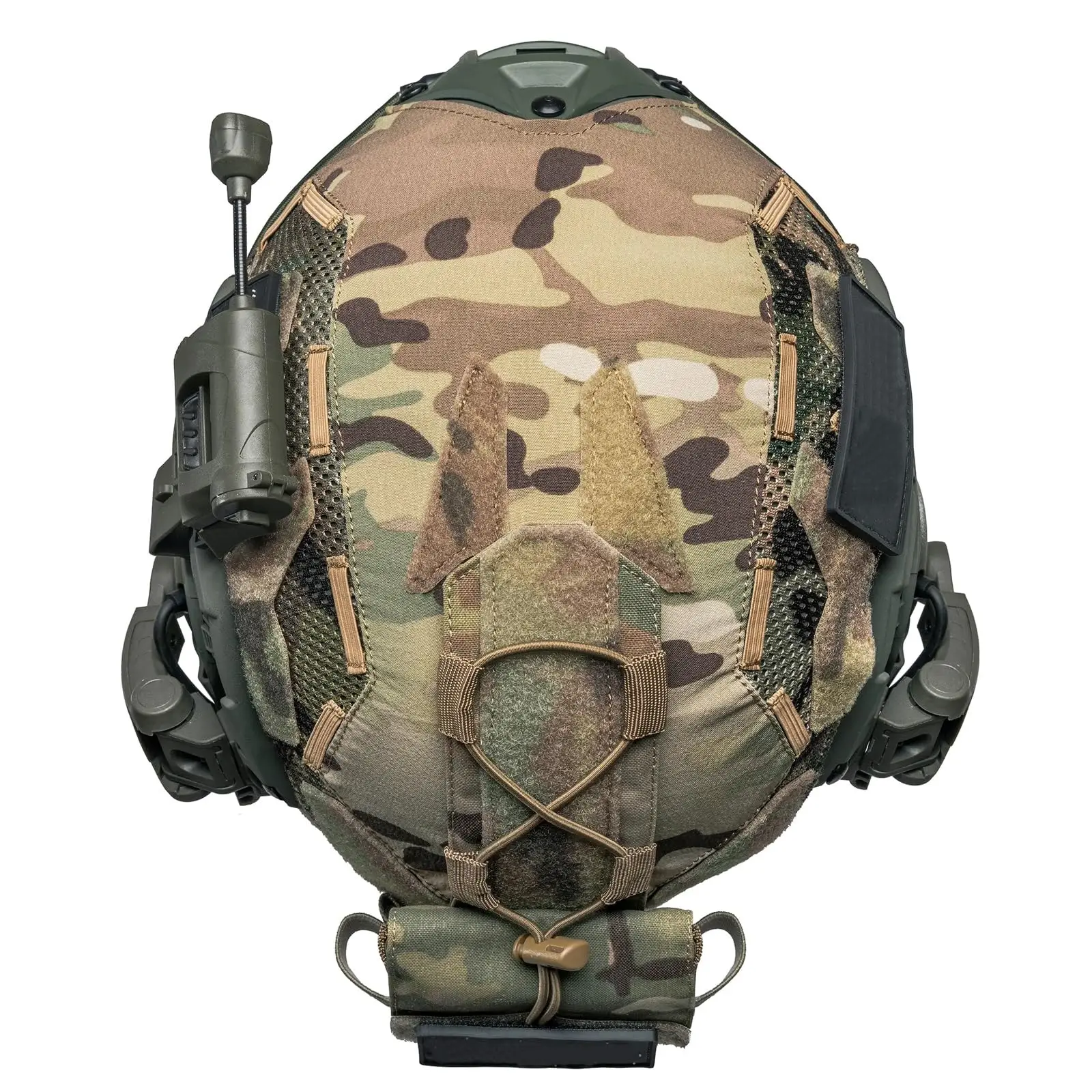 Casco táctico rápido con auriculares y luz para airsoft MilSim - imagen 3