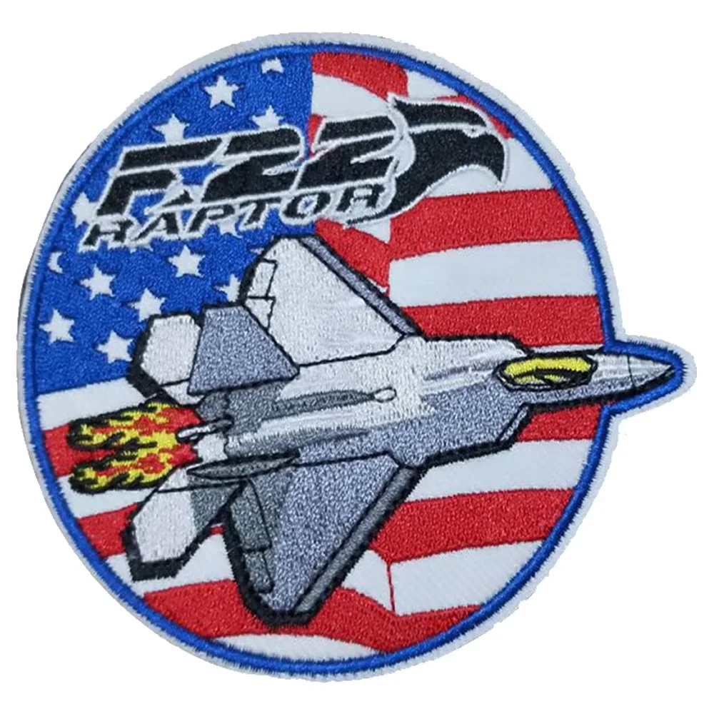 Parche táctico bordado águila F22 con sistema de gancho - imagen 3