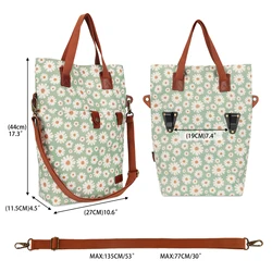 Tourbon Bolsa de Bicicleta nailon convertible bandolera, montaje fácil