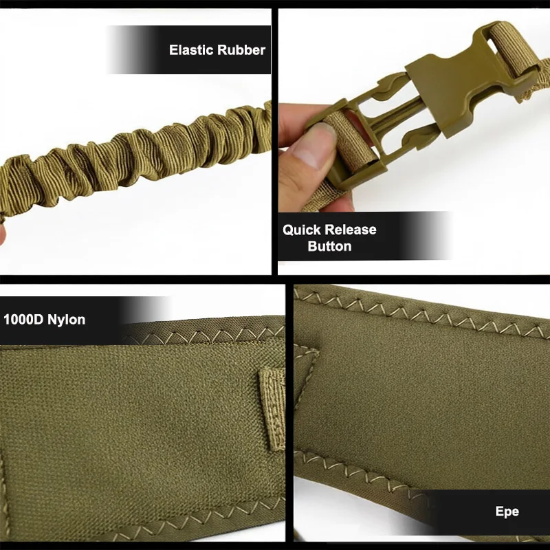 Correa táctica en H de un punto para airsoft, caza y tiro - imagen 2