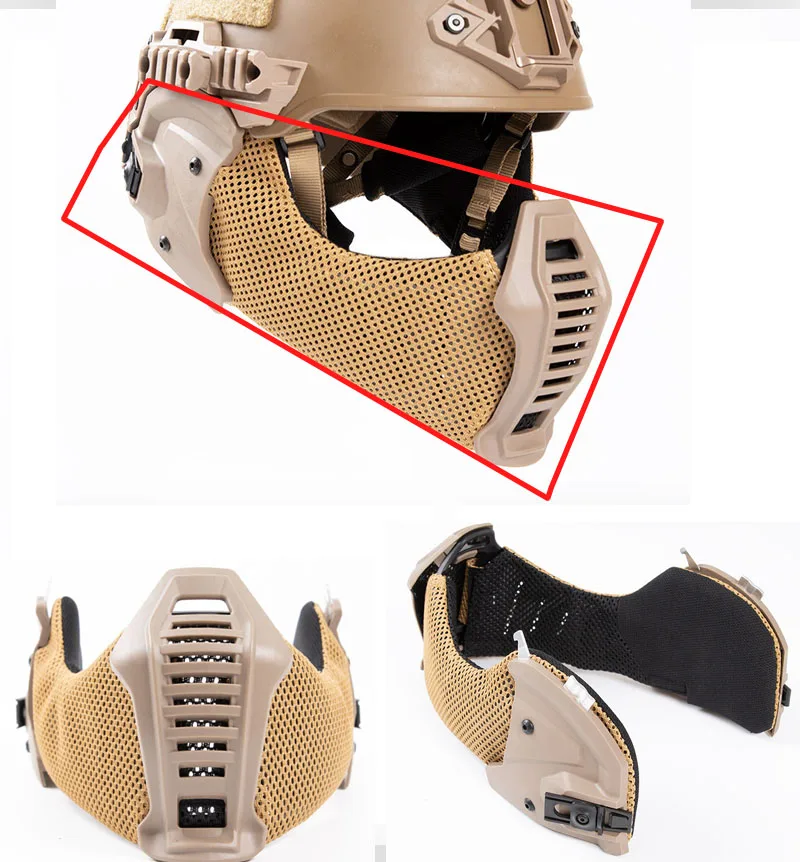 FMA EX máscara facial para casco protección auditiva airsoft - imagen 3
