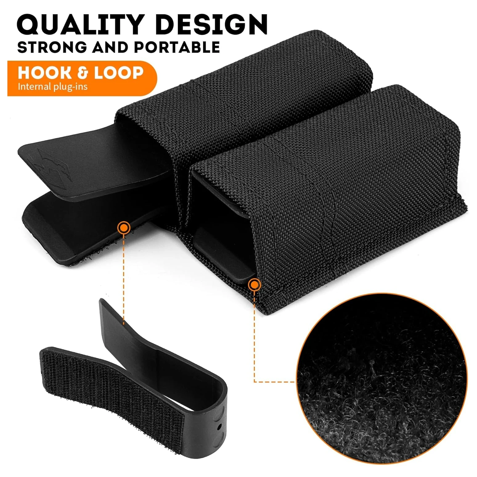 Porta cargadores táctico 9 mm funda liberación rápida MOLLE - imagen 2