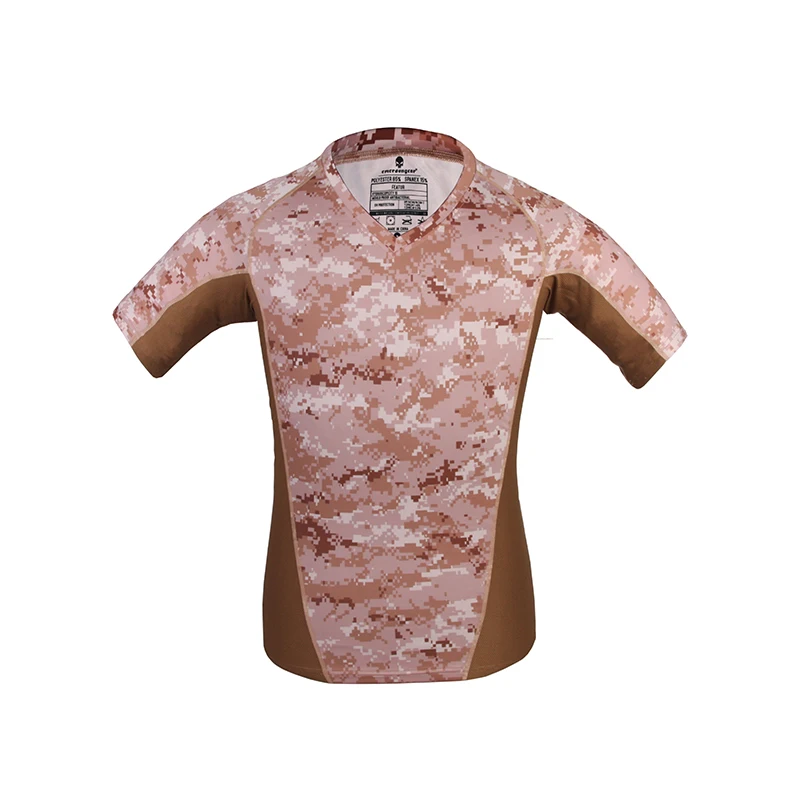 Camiseta Emersongear de Camuflaje Ajustada, Transpirable, para Correr, de Manga Corta, para Actividades al Aire Libre