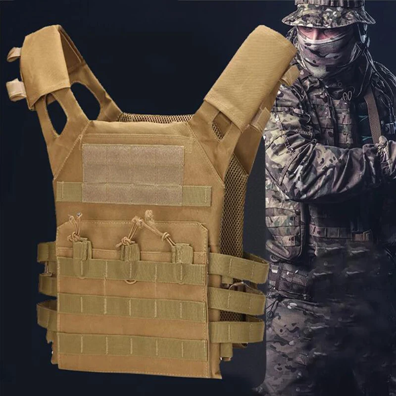 JPC Chaleco táctico ligero MOLLE con placa frontal protectora EVA - imagen 5