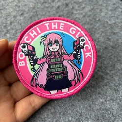 Parche táctico moral gancho y bucle chica soldado anime militar