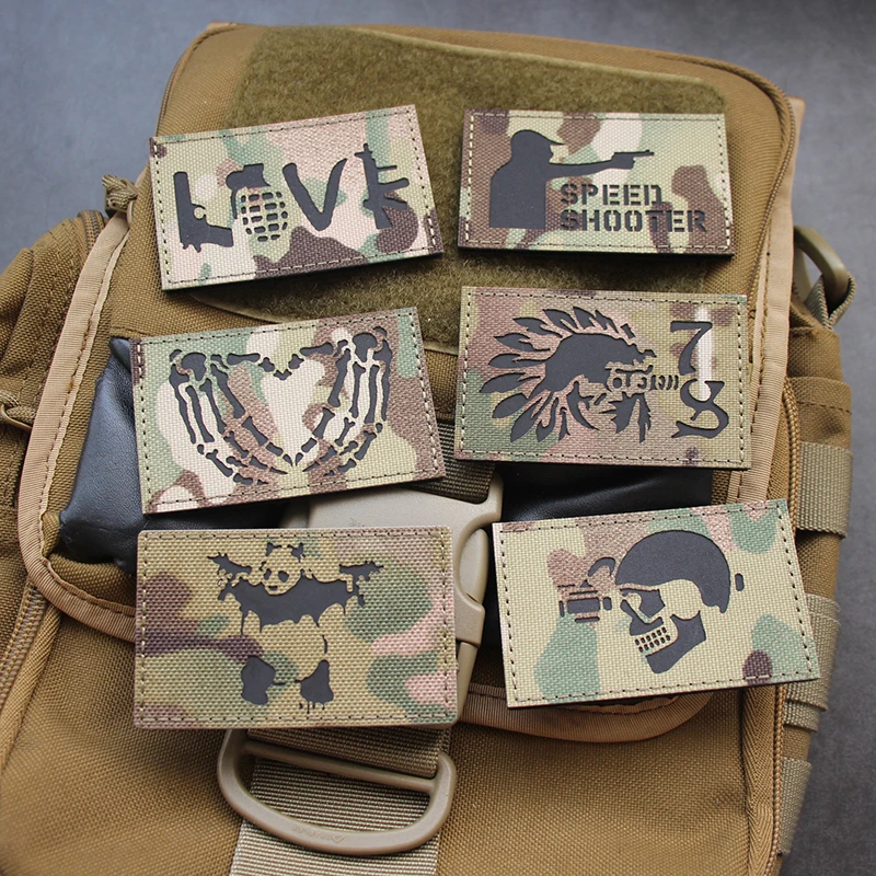 Set parches reflectantes camuflaje táctico nailon Shooter ONE7 - imagen 3