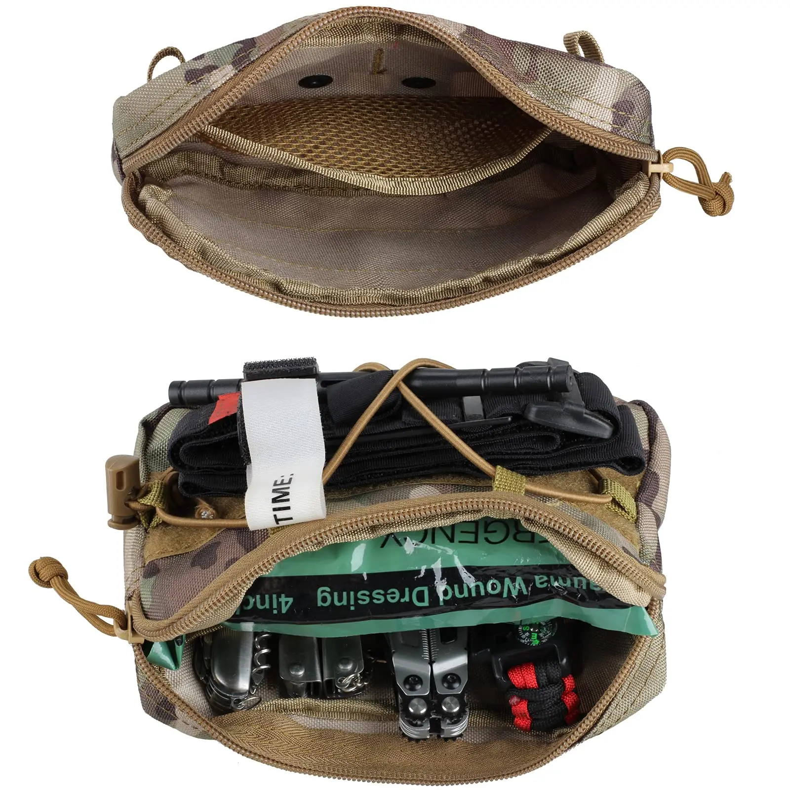 Bolsa táctica MOLLE lateral K9 para arnés canino, alforja hueso - imagen 5