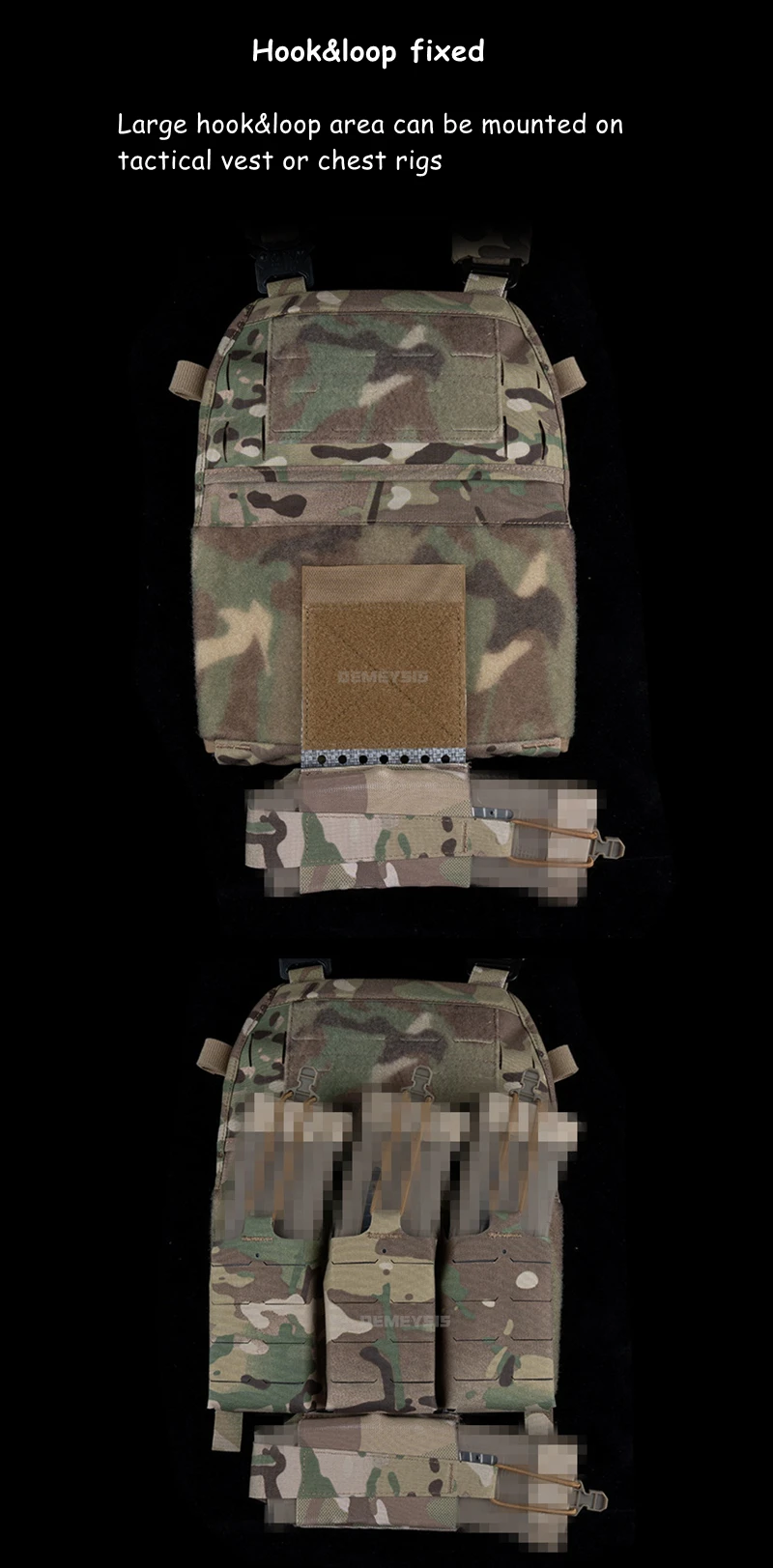 Extensor táctico montado con accesorios MOLLE