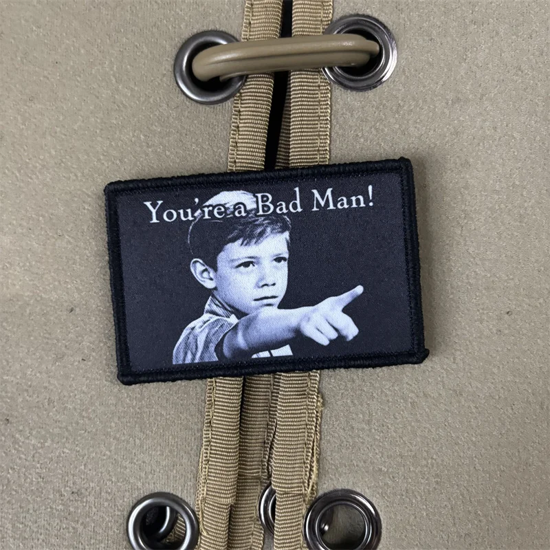 Parche táctico de moral con velcro «Eres un mal hombre»