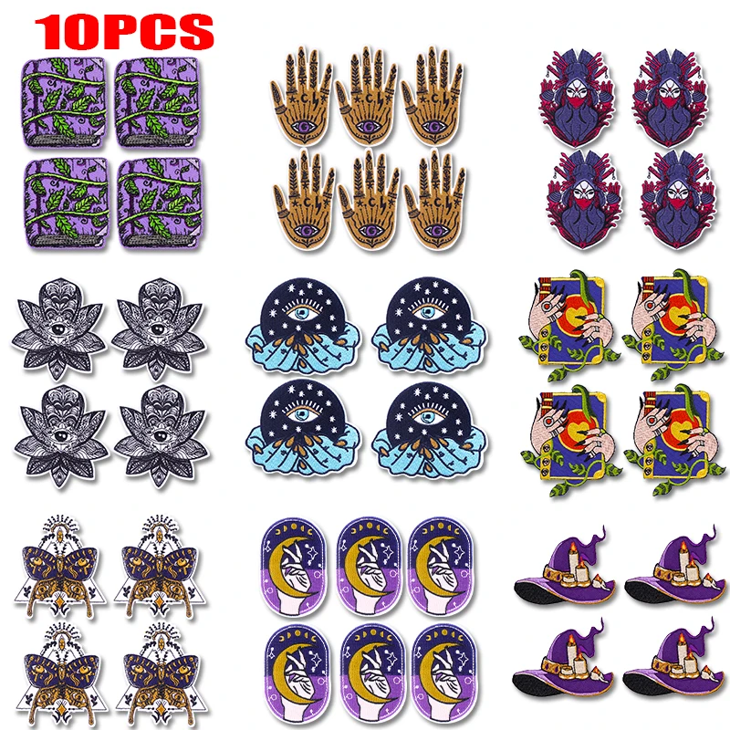 Parche táctico bordado calavera punk termoadhesivo para ropa