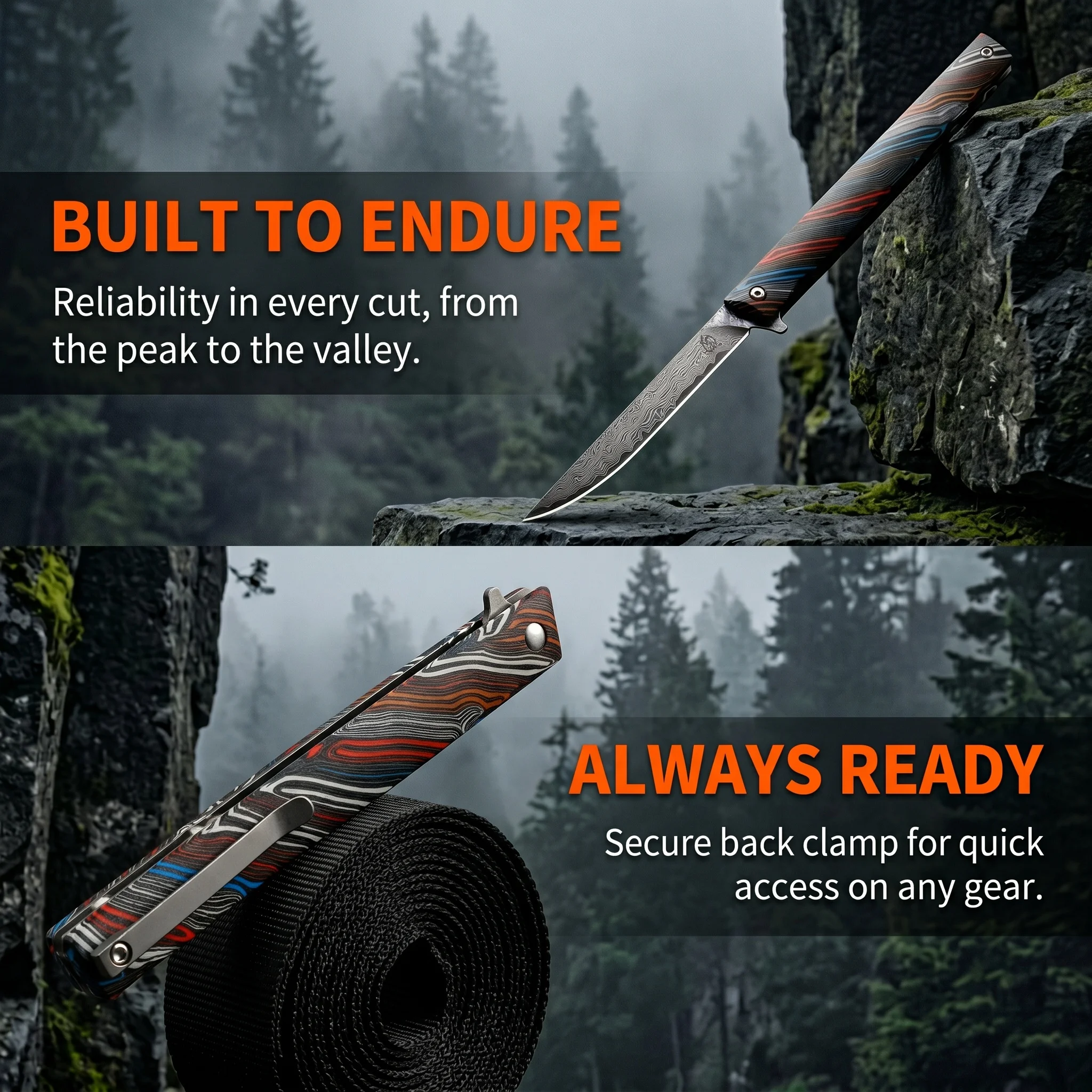 Cuchillo plegable táctico G10 multifunción para uso al aire libre - imagen 2