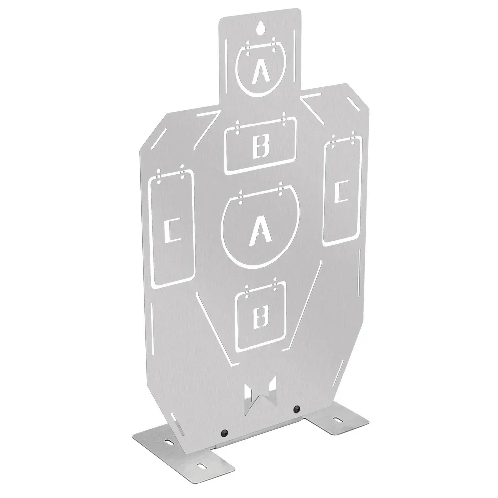 Objetivo de entrenamiento metálico trípode acero inox 304 para IPSC