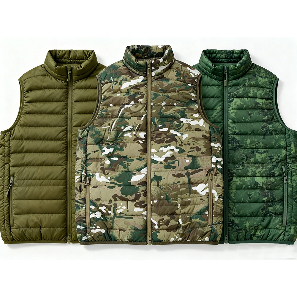 Chaleco táctico de algodón con cuello alto y camuflaje ruso exteriores