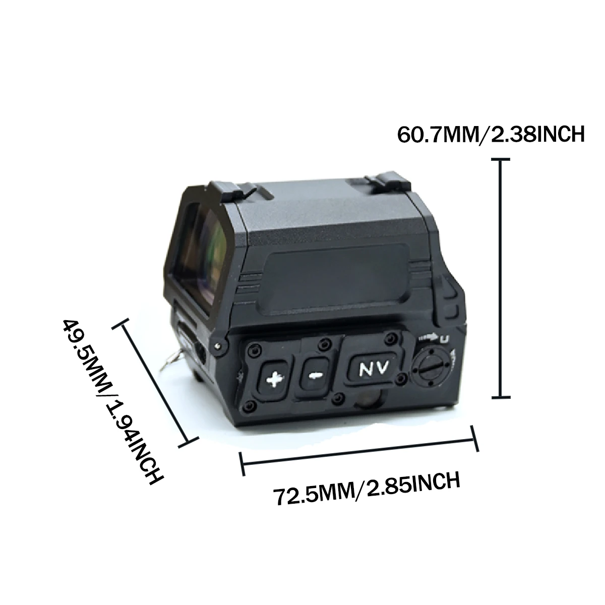 Mira Holográfica Táctica R-8T+J3 con Aumentador 3X NV para Rifle - imagen 4