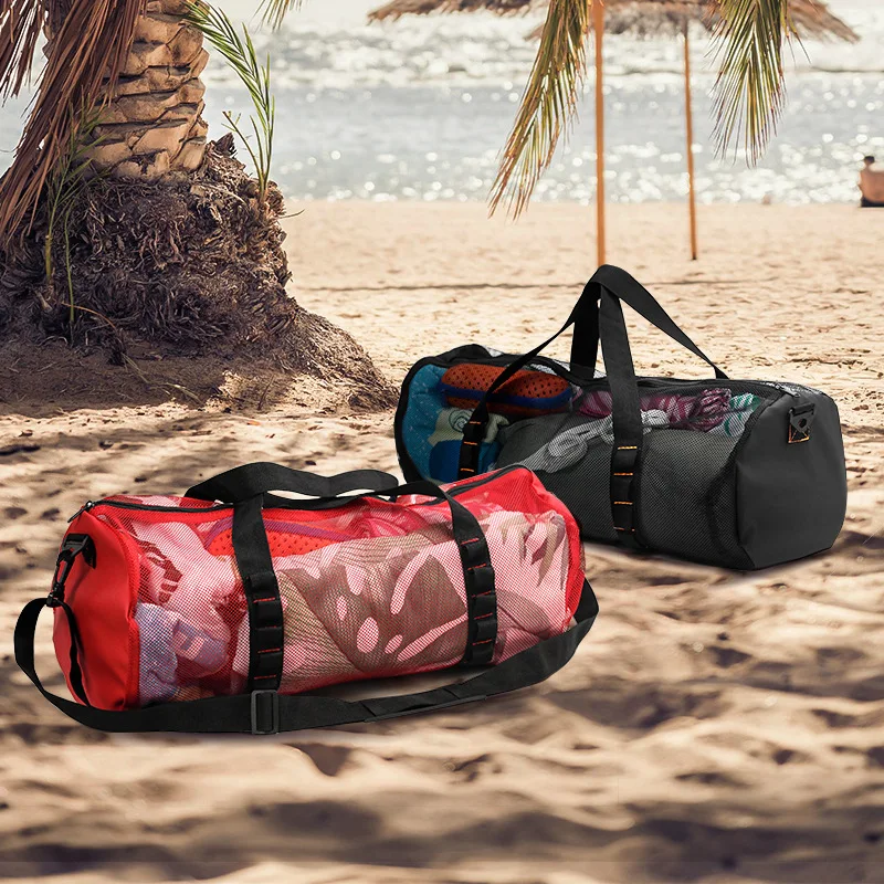 Bolsa de malla transpirable cilíndrica para playa y natación - imagen 5