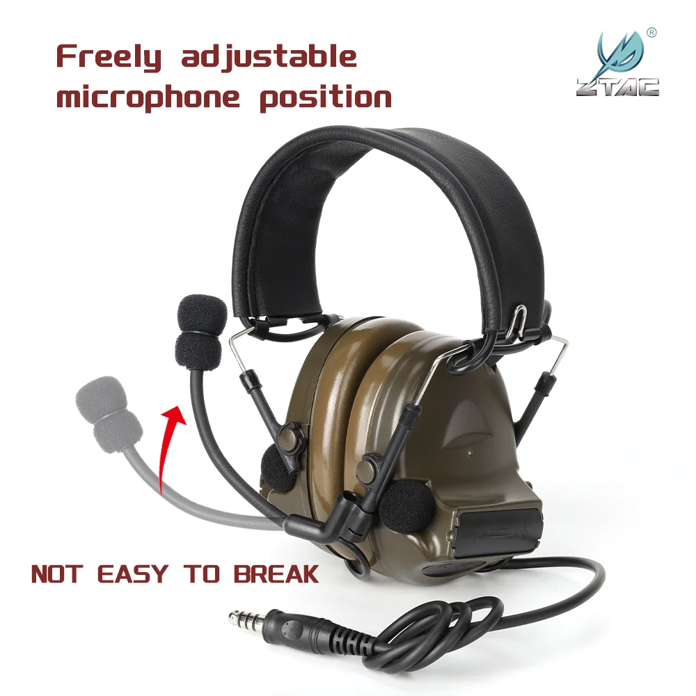 Auriculares Tácticos Z-TAC Militares con Cable PTT para Baofeng - imagen 4