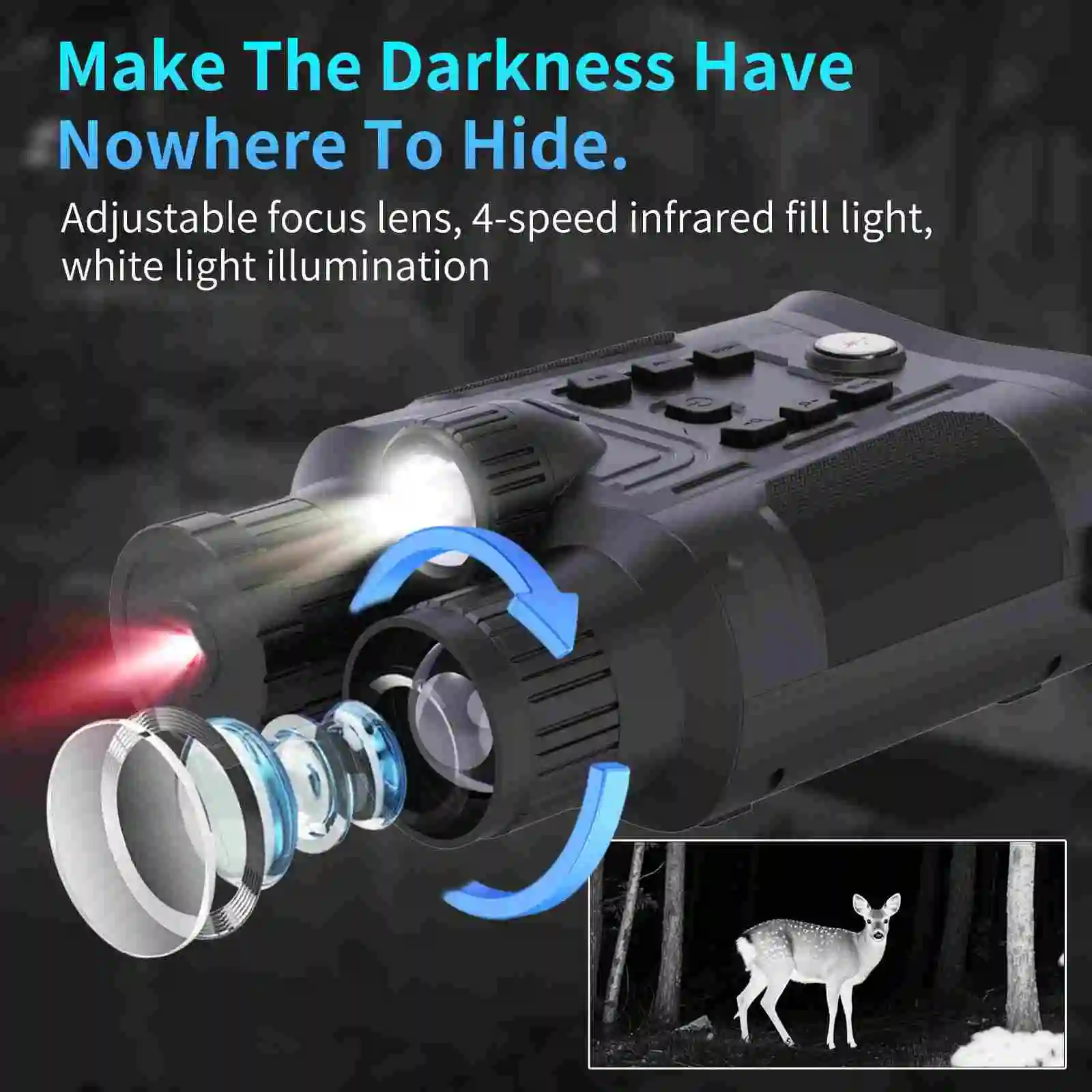 Gafas de visión nocturna infrarrojas para caza y senderismo - imagen 3